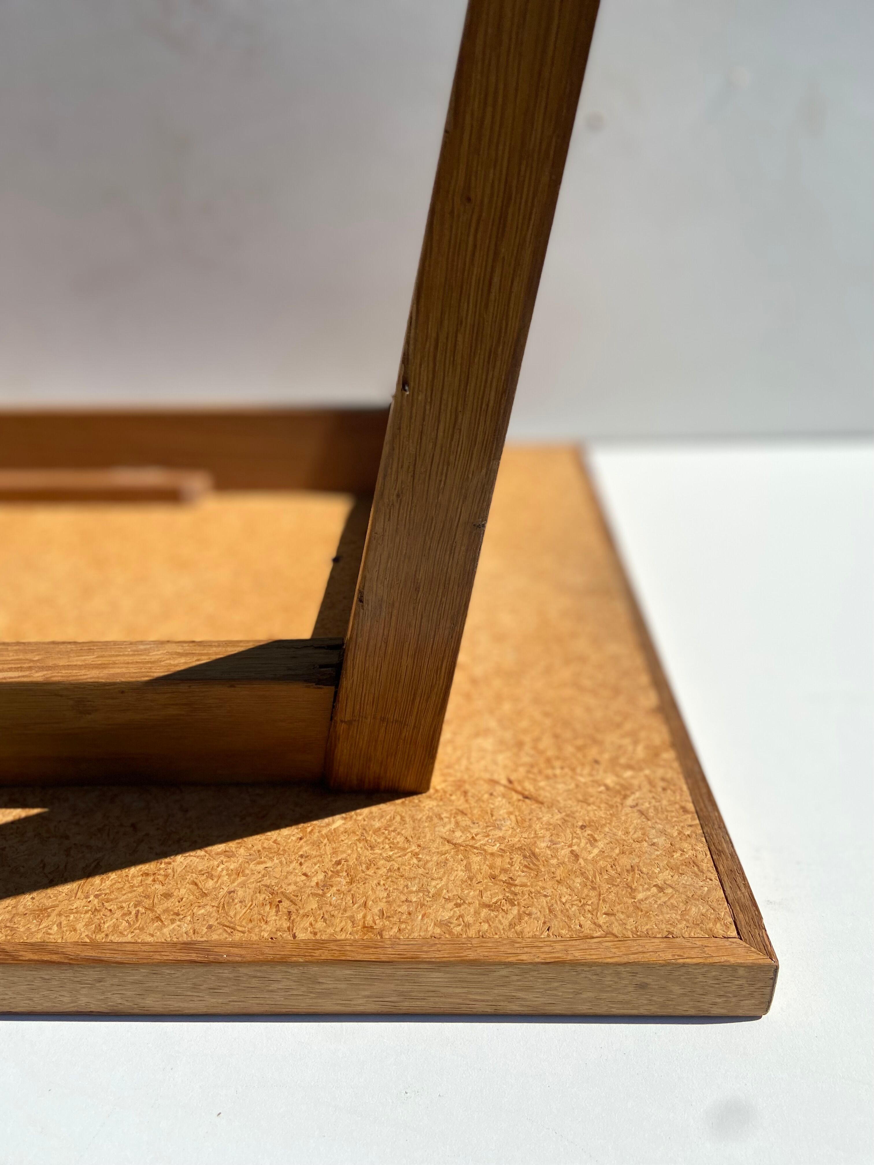 Wooden coffee table compass legs 50s