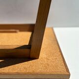 Wooden coffee table compass legs 50s