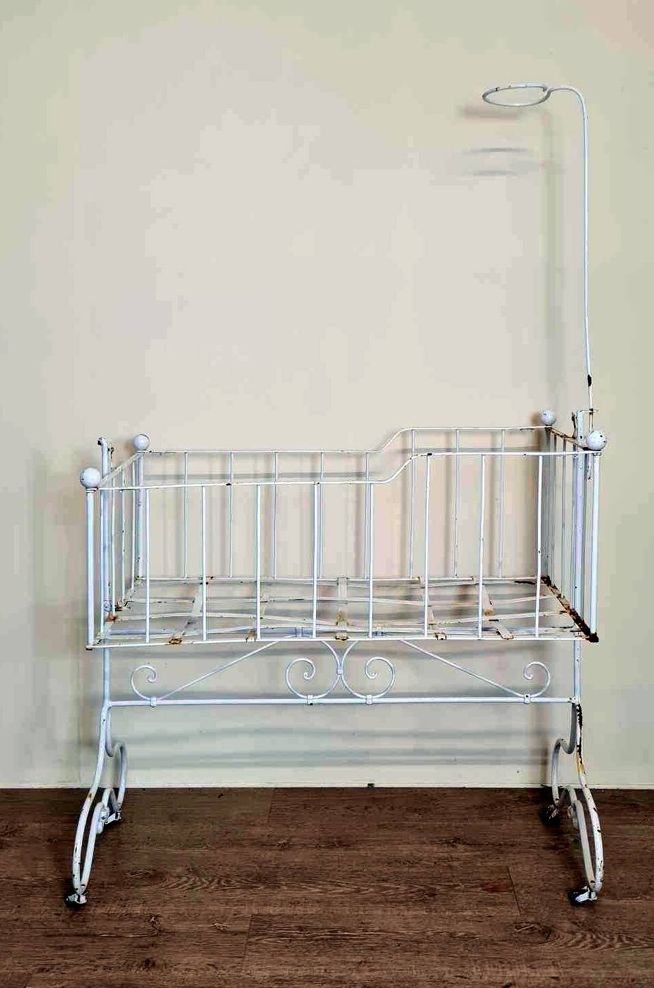 Napoleon III Cradle In Painted Iron