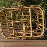 Bamboo rattan bottle holder