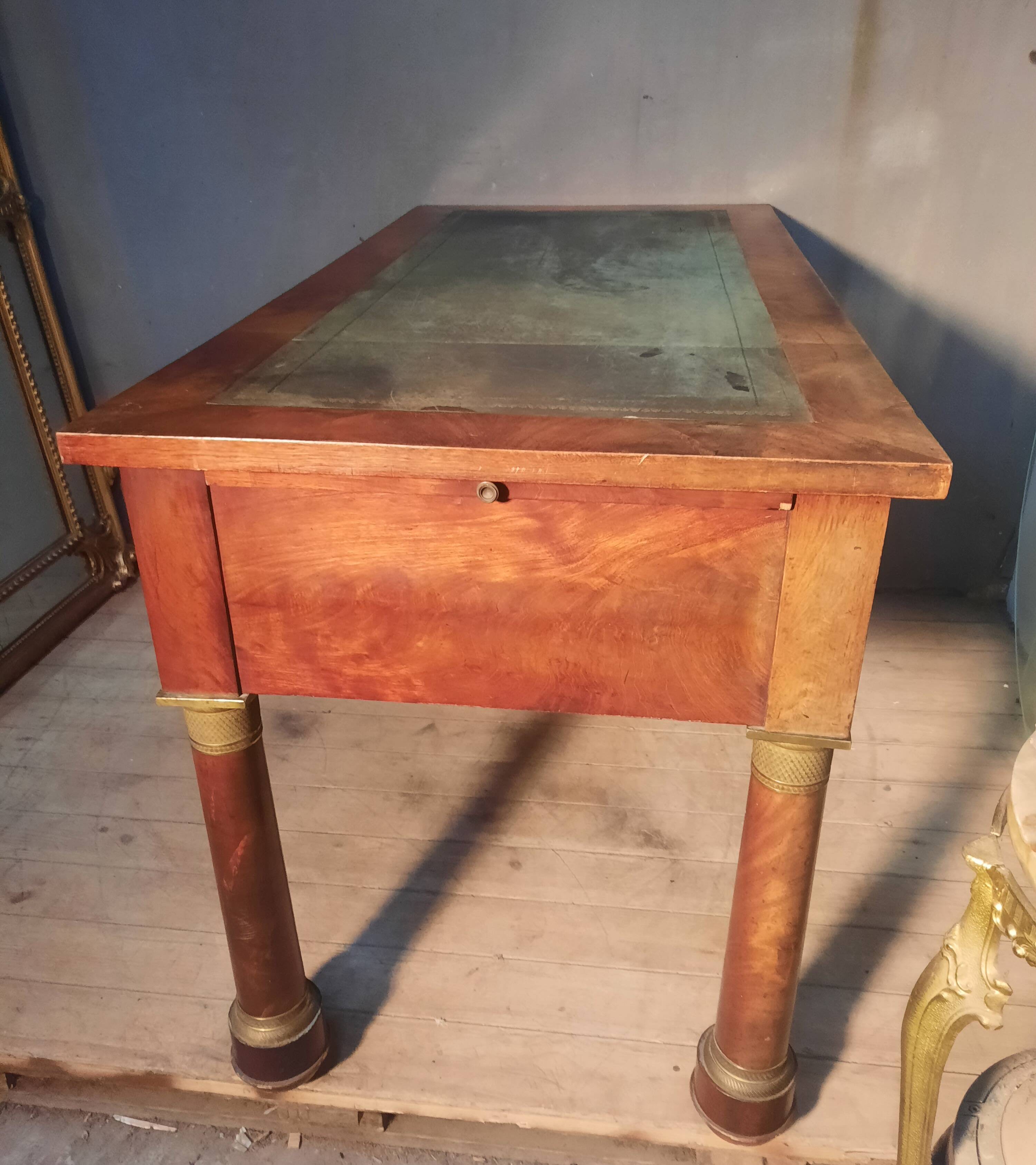 Mahogany desk from the Empire period.