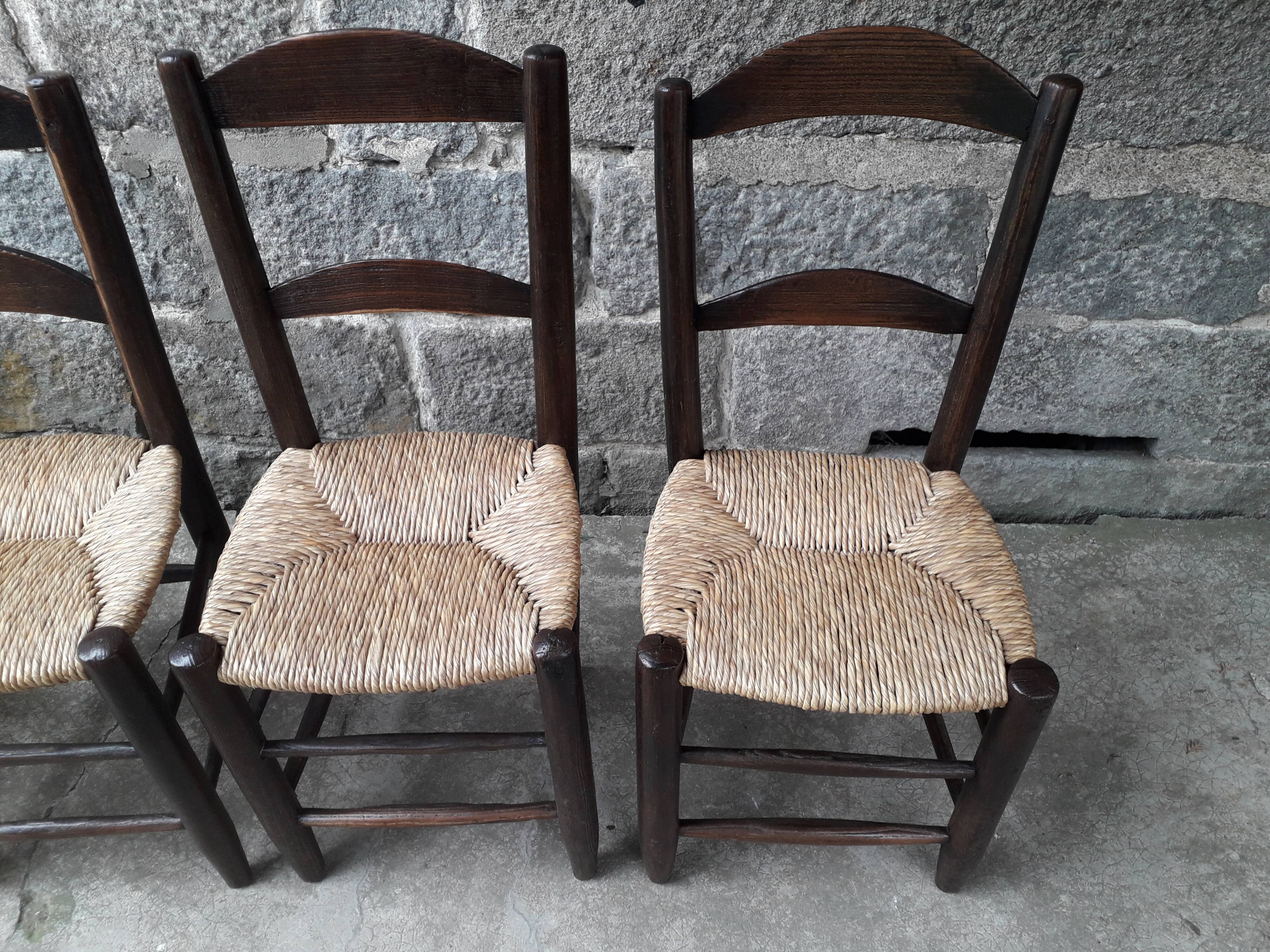Mulched brutalist chairs, set of 6