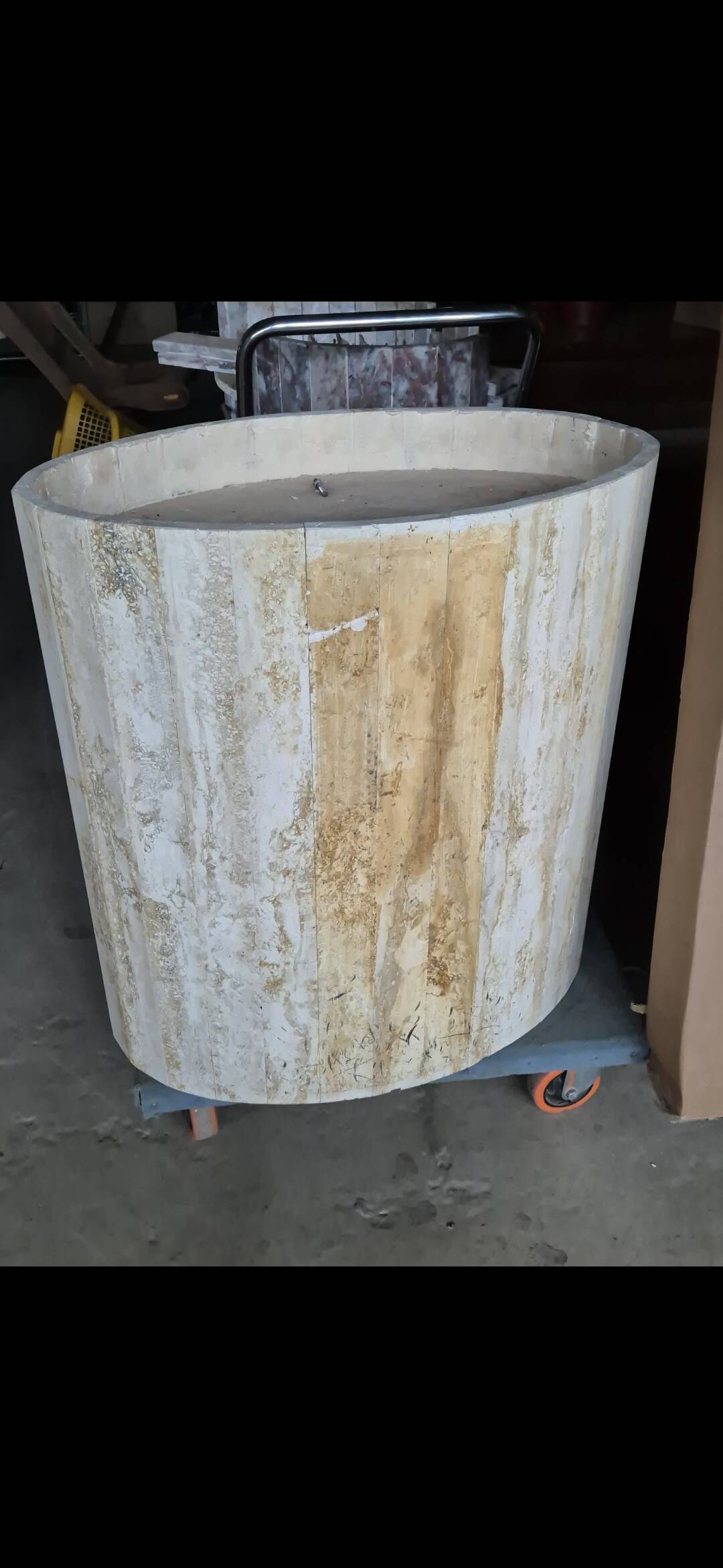 1970s travertine dining table