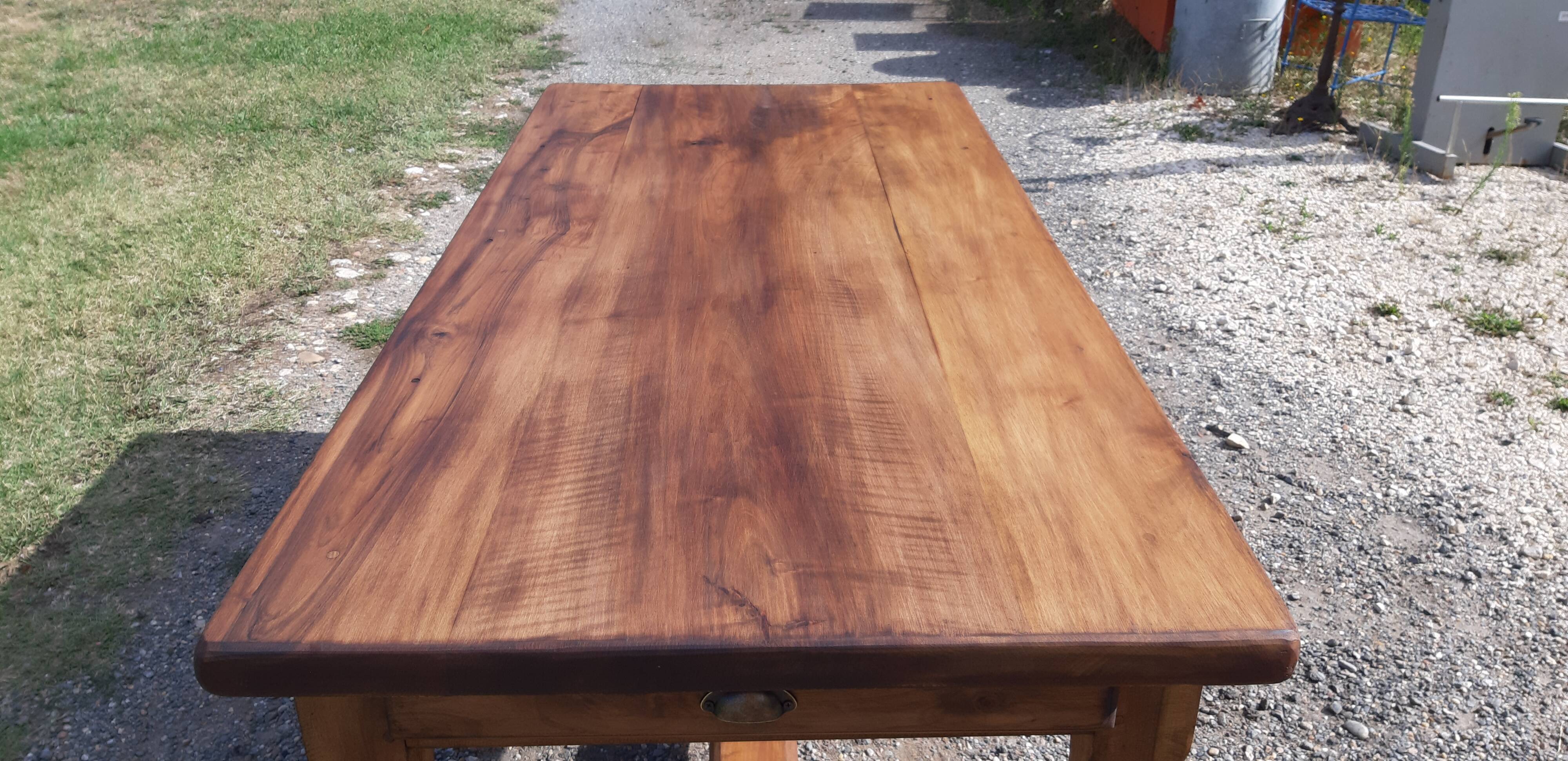 Table de ferme début 20ème en merisier