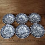 6 deep plates stamped Lunéville KG Tradition special grand feu