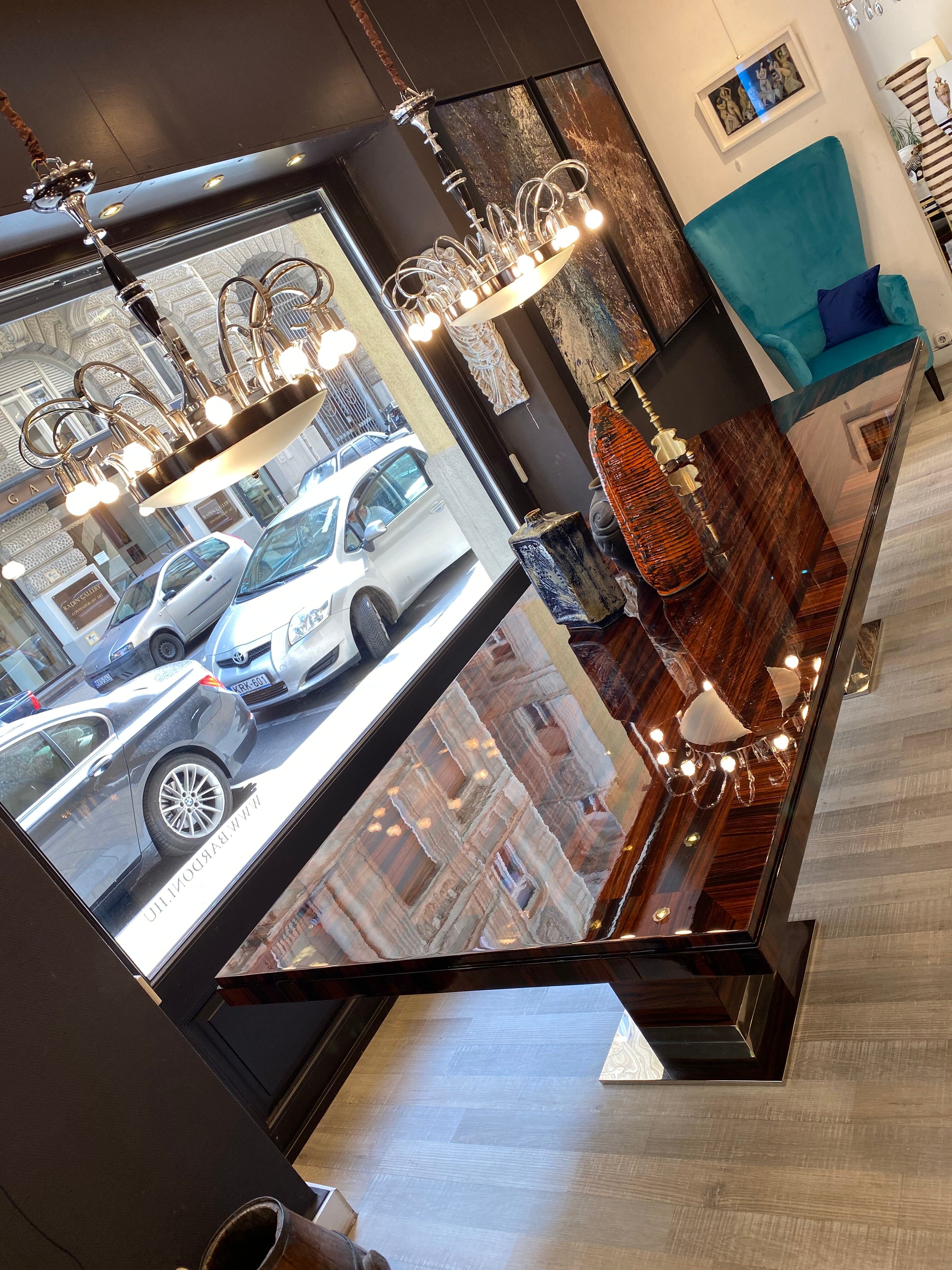 Pair of Art Deco Chandeliers