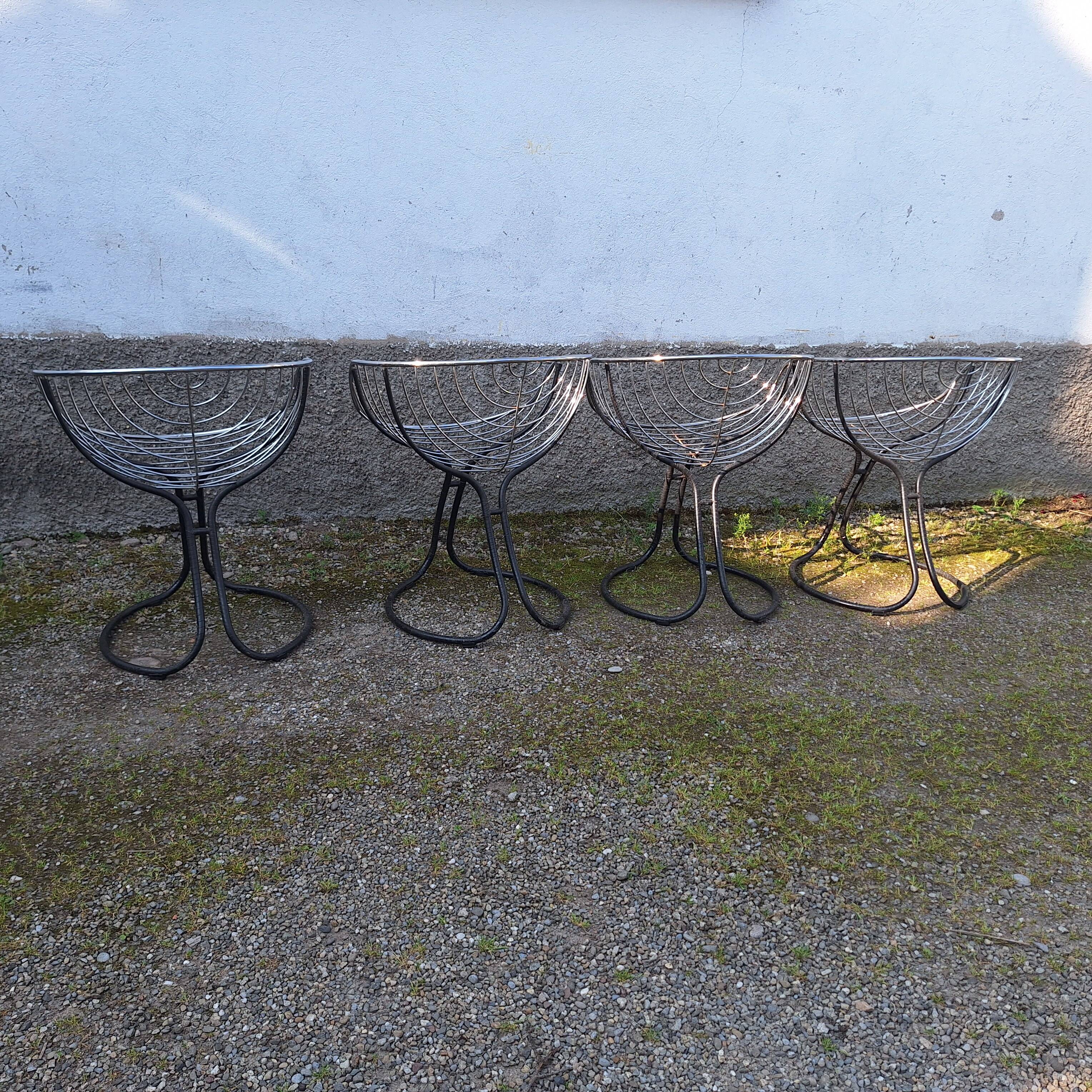 Series of 4 "Pan Am" armchairs