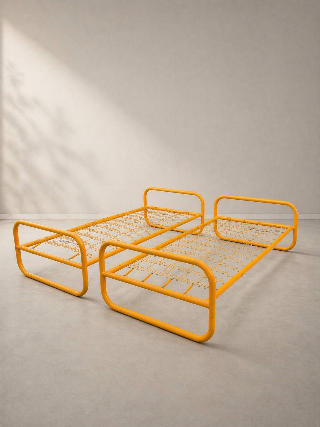 Pair of metal beds Marc Berthier collection Twenty Tube 1972