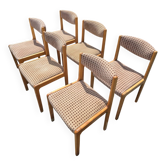 Lot de 6 chaises Self en bois – années 80/90