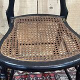 Pair of chairs Napoleon III XIXth in norci wood and mother-of-pearl inlay