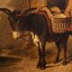 Peinture anglaise antique d'une scène de genre rural datée de 1866