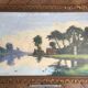 "calm water in holland": large pastel signed "ger van vliet"