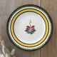 Yellow & black dessert plates Henriot Quimper