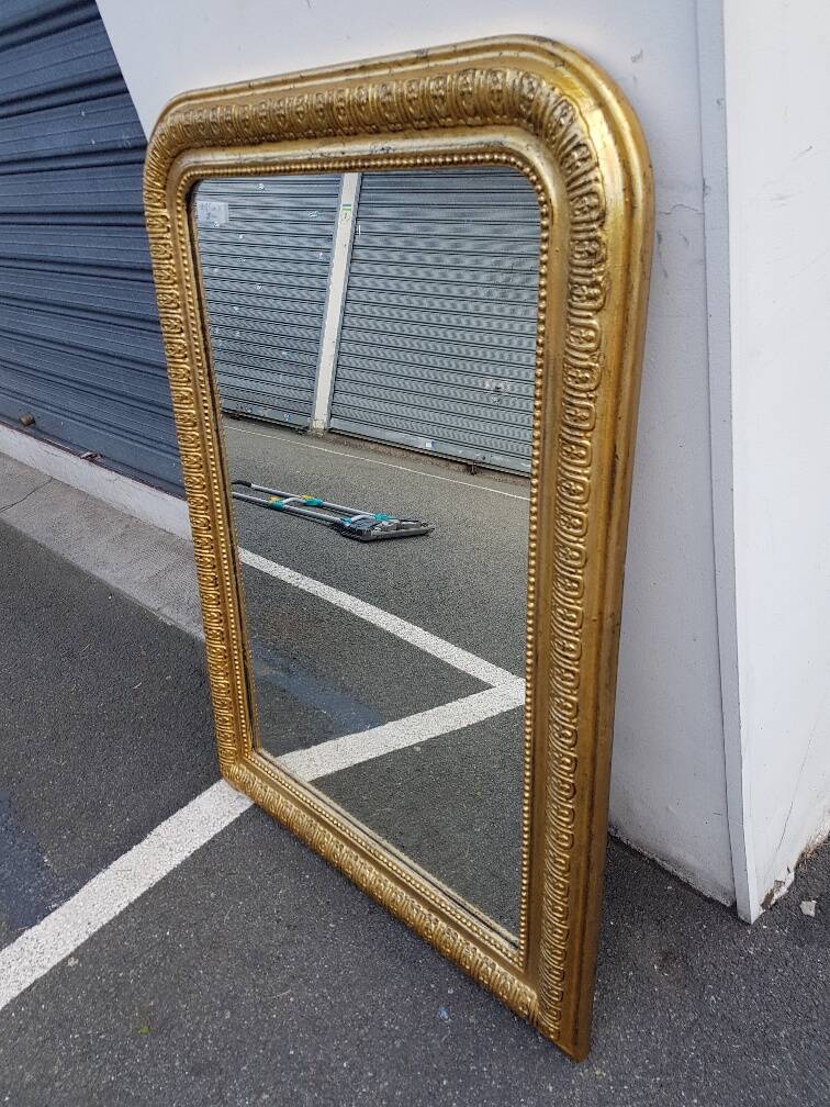 Golden mirror from the louis-philippe period in perfect condition