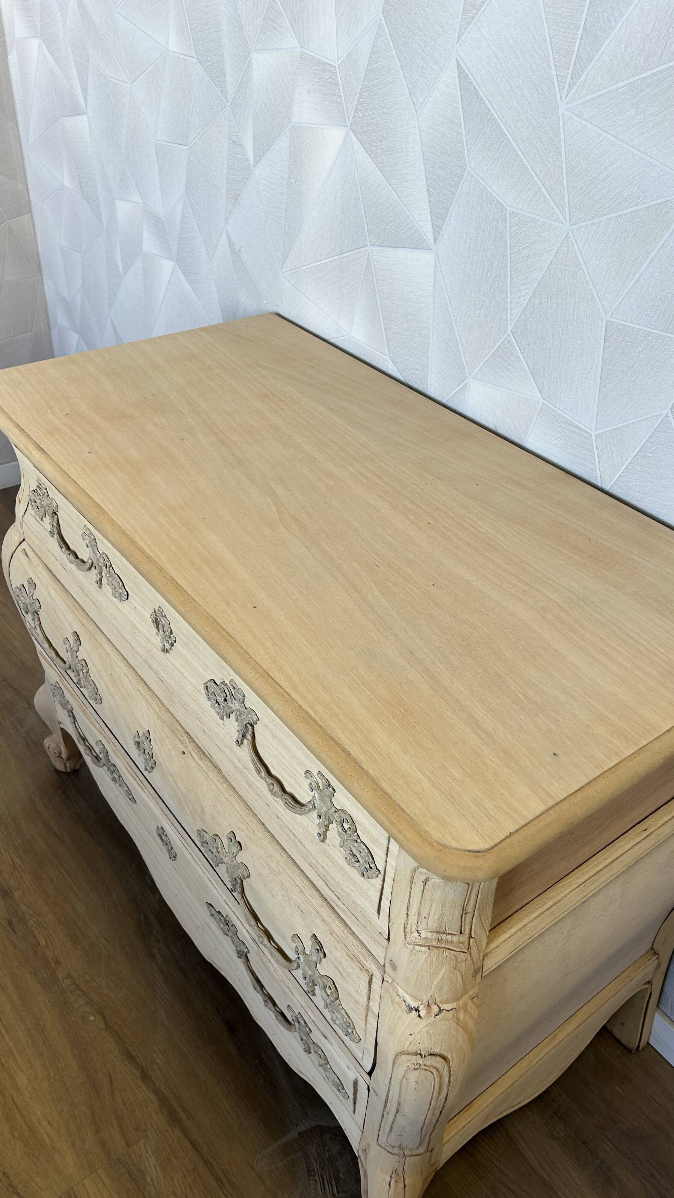 Antique Louis XV chest of drawers, airbrushed