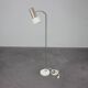 Lampadaire en métal blanc, Tchécoslovaquie 1970
