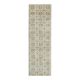 1970s vintage Turkish Oushak handmade wool cotton beige runner rug 85x270