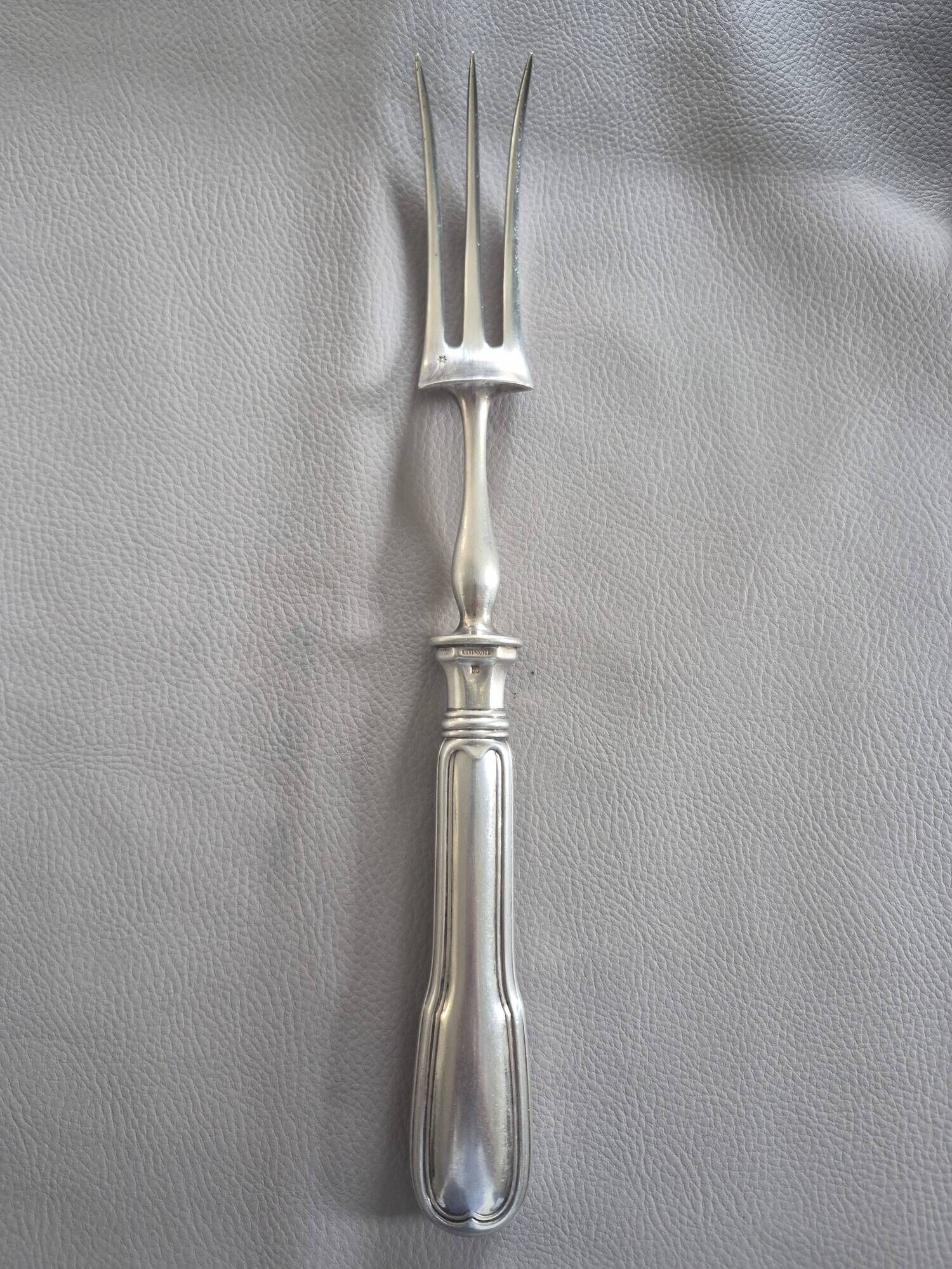 Antique Christofle silver-plated leg fork – A613
