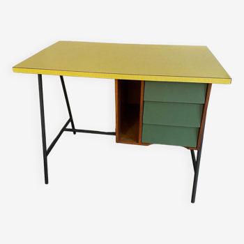 Bureau en formica jaune