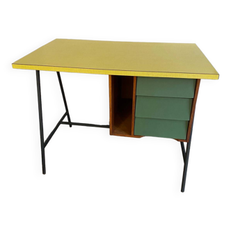 Bureau en formica jaune