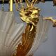 Golden bronze chandelier in Louis XVI style. 12 light points.