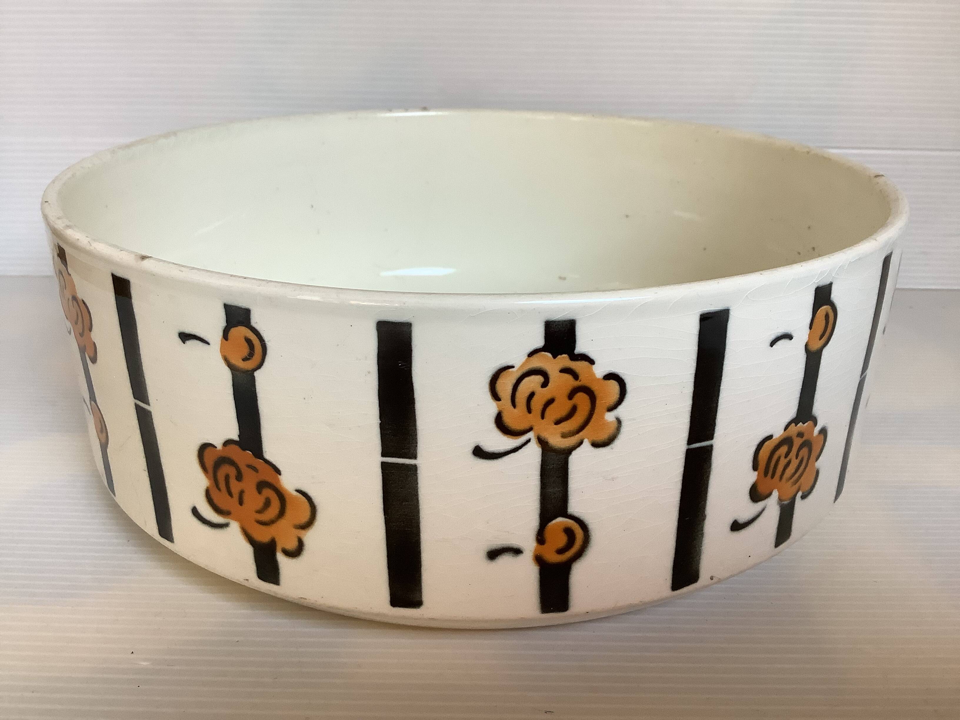 Large art deco badonviller salad bowl