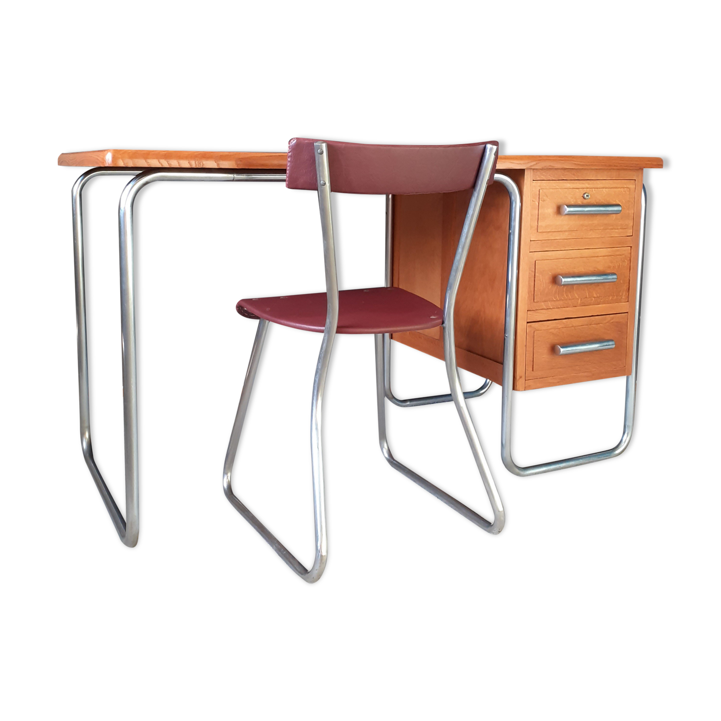 Tubular desk and bauhaus chair circa 1930