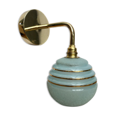 Tulip in blue shortbread glass sconce