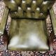 Fauteuil de bureau Chesterfield President vert olive