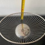 Vintage basket from De Uberti Italy in silver metal