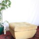 Ottoman, footrest, vintage ottoman 1970 suede Roset Line