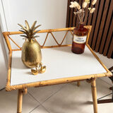 Vintage rattan side table