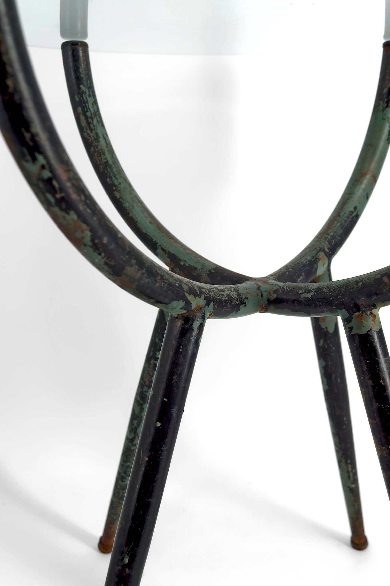 Patinated metal gueridon – Italy, 1960s