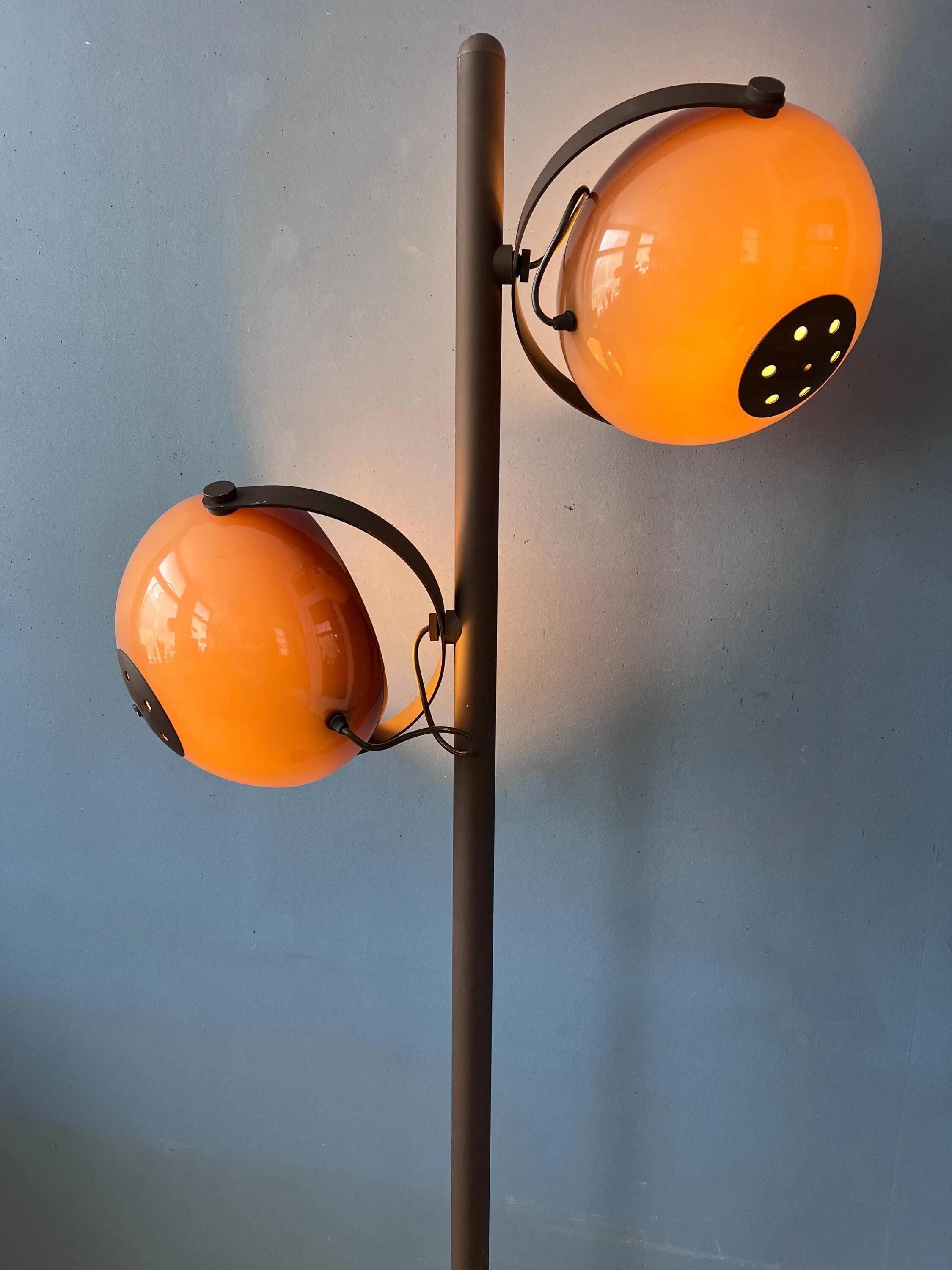 Herda floor lamp - mushroom floor lamp - mid-century brown