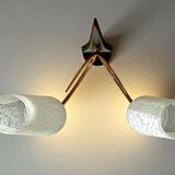 Pair of Mid Century Modern double wall sconce lights
