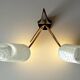Pair of Mid Century Modern double wall sconce lights
