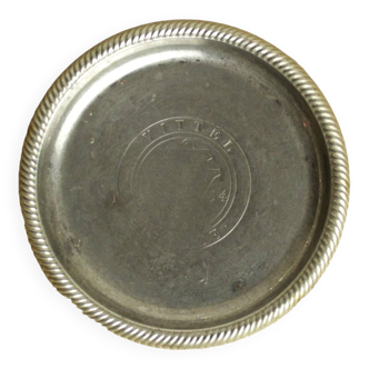 Small silver vittel metal saucer