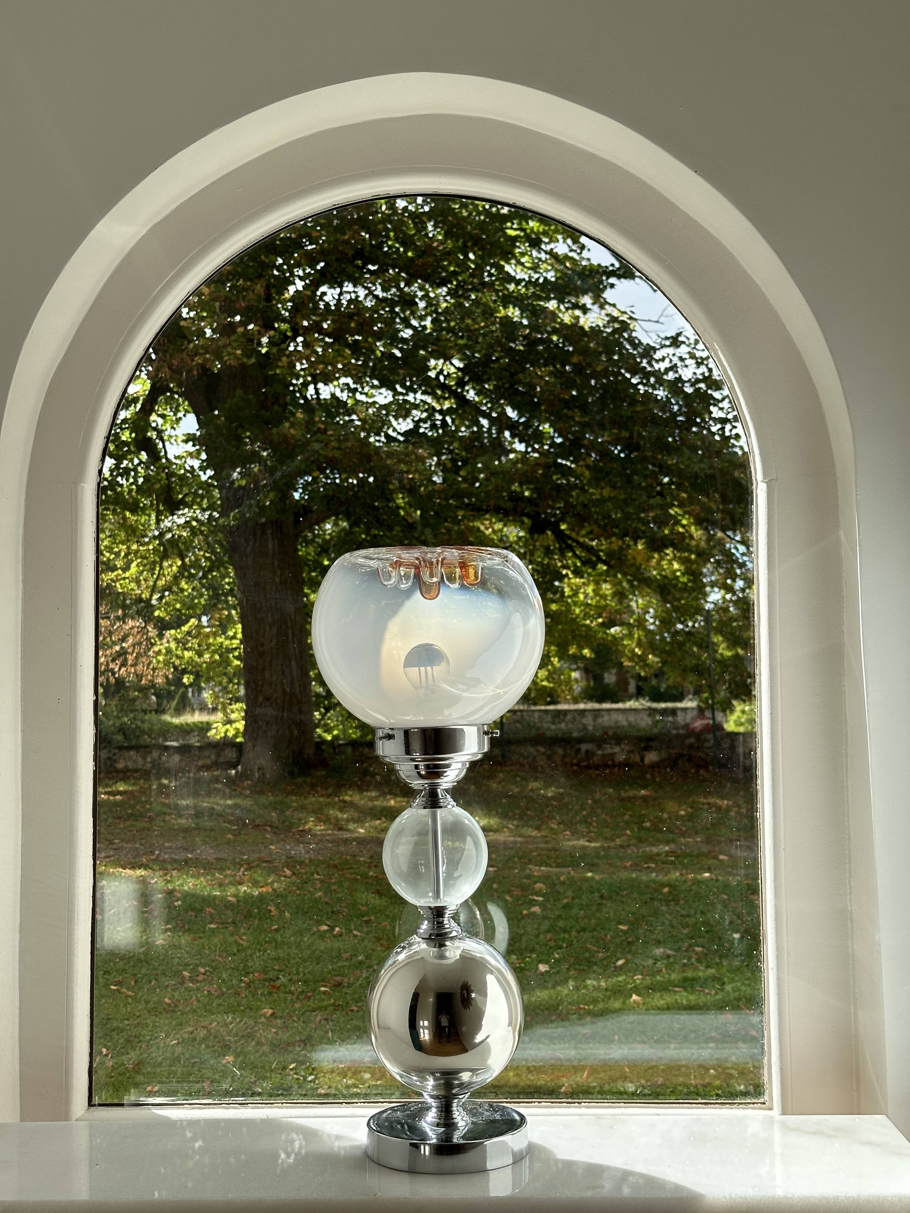 70s Murano blown glass lamp