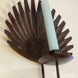 Brown patina wall candle holder