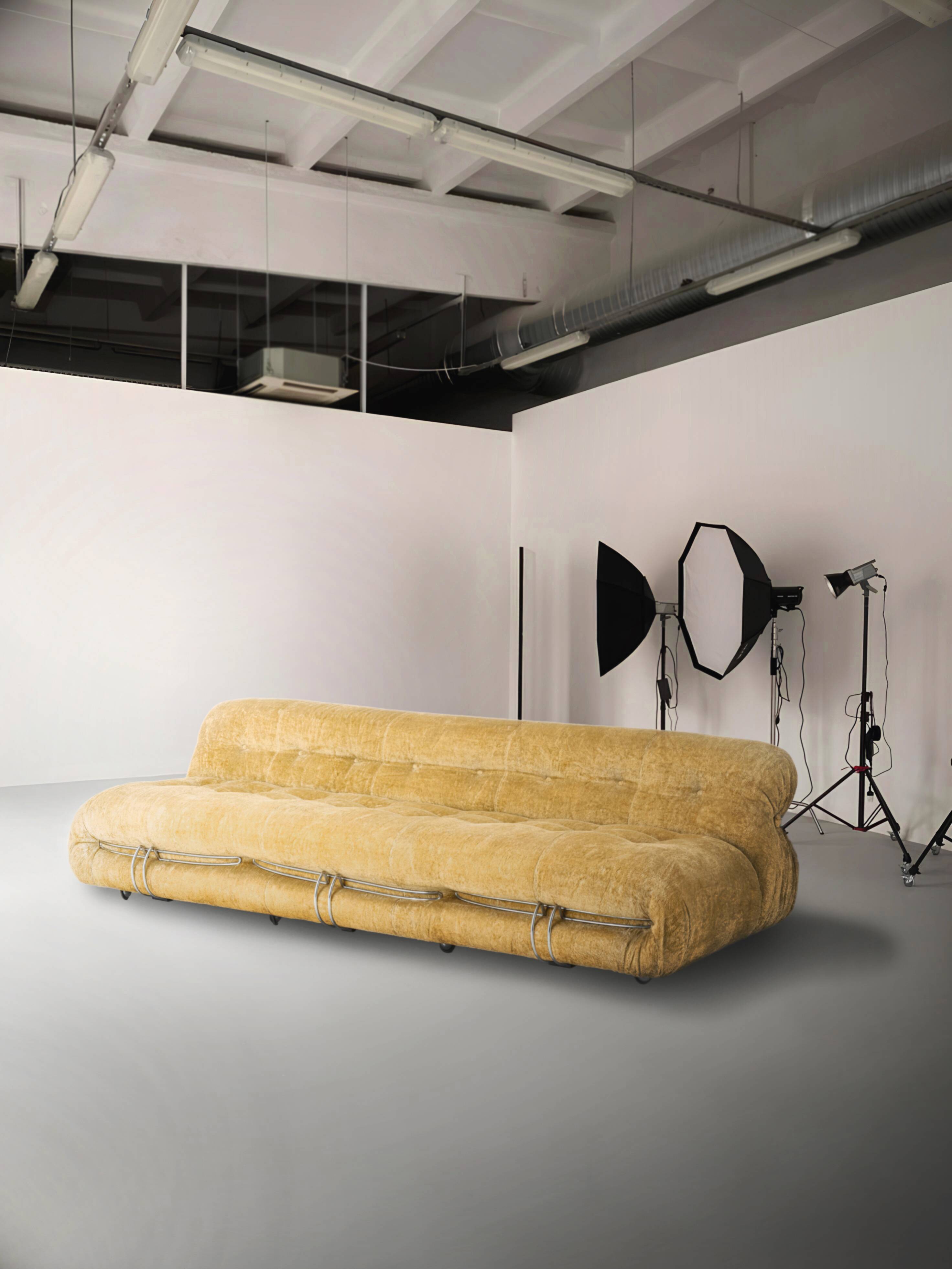 Soriana sofa by Afra and Tobia Scarpa for Cassina, Italy, 1970s.