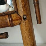 Vintage bamboo wall mirror 50's