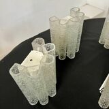 Set of 4 large doria wall lights in glazed glass design from the 60s vintage 3 lights