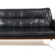 1950s Leather and Teak Wing Sofa by Ib Kofod-Larsen