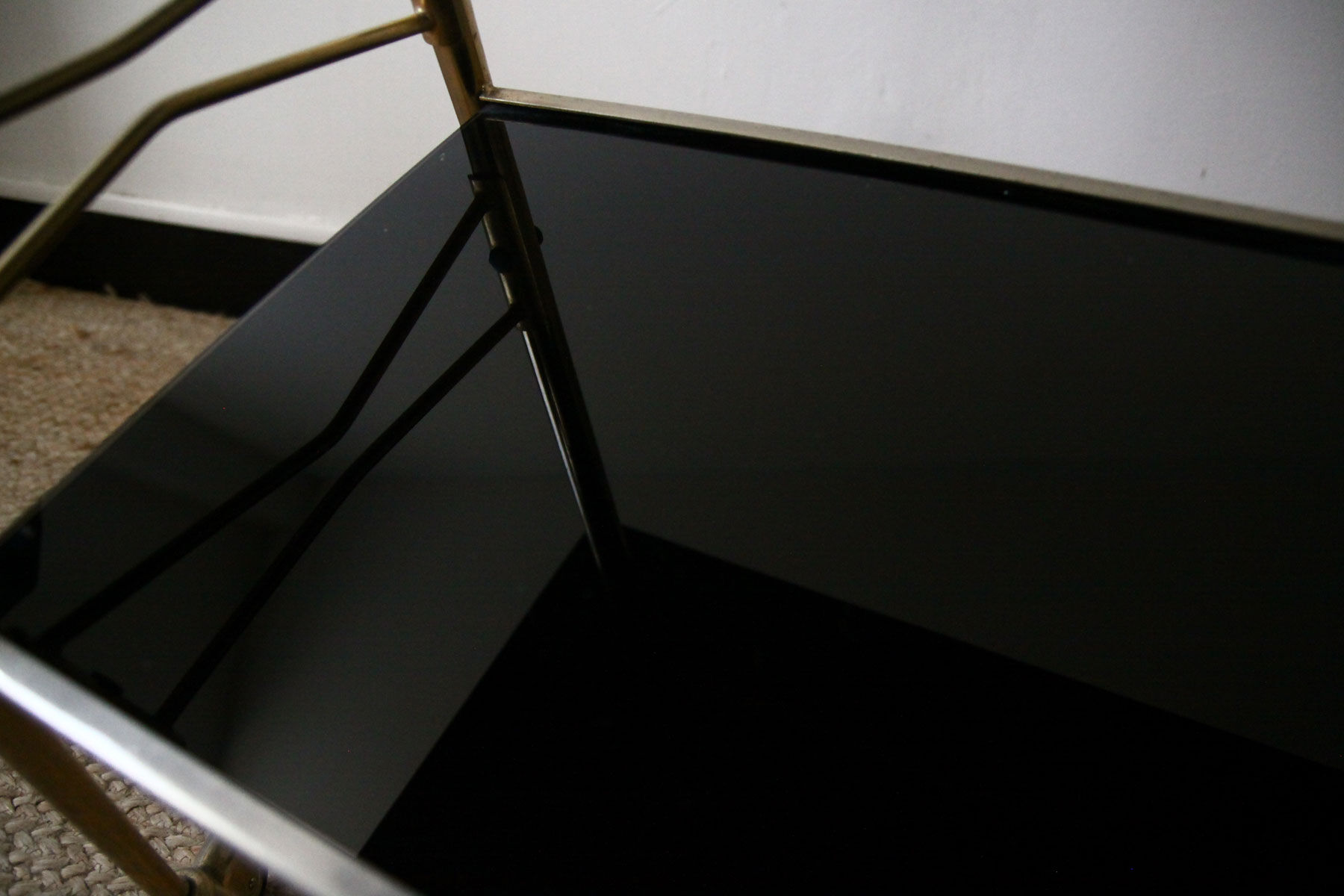 Vintage black and gold service