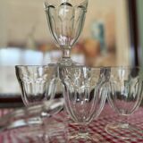 6 vintage faceted stemware