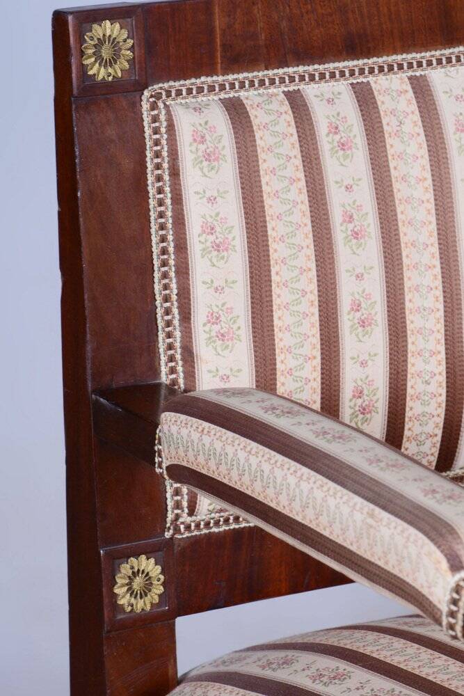 French Empire Mahogany Sofa, 1860s