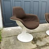 Pair of Orbit Herman Miller corca armchairs 1970