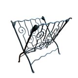 Art Deco wrought iron magazine rack circa 1940
