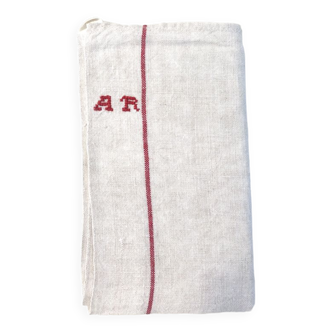 Torchon chanvre monogrammés, 1950