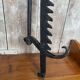 Old black wrought iron fireplace rack 18th century vintage